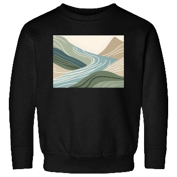 Discover Mountain River Flow Sweatshirts