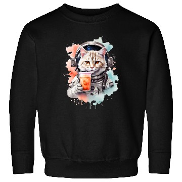 Discover Space Cat Japanese Retro Kawaii Cute Kawaii Astron Sweatshirts