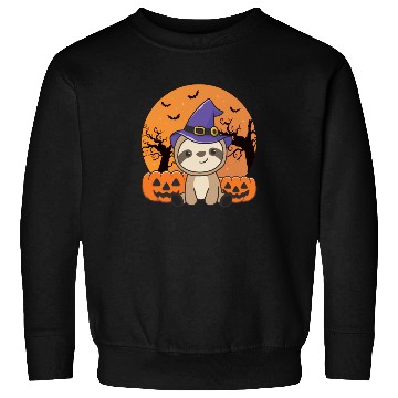 Discover Fault Witch Pumpkin Sloths Happy Halloween Sweatshirts