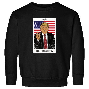 Discover Trump 2024 The President Tarot Card 47 Premium Sweatshirts