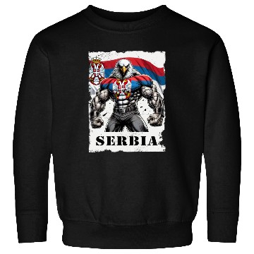 Discover Serbia Eagle Bodybuilding Design Sweatshirts