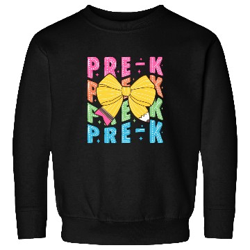Discover Retro Coquette Pre-K Teacher Student Funny Back To Sweatshirts
