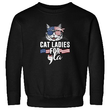 Discover Funny Cat Ladies for Comma La Kamala Harris Sweatshirts