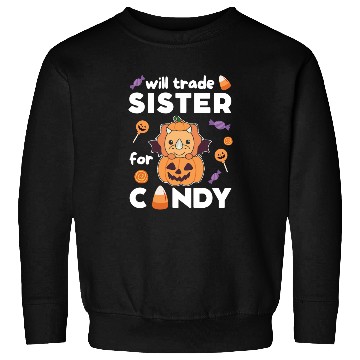Discover Triceratops Halloween Trade Sister For Candy Sweatshirts
