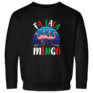 Discover Candy Cane Flamingoes Fa La La Mingo Flamingo Sweatshirts