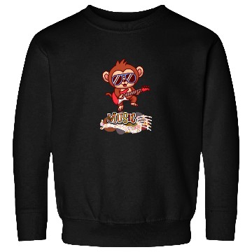 Discover Monkey playing guitar Sweatshirts