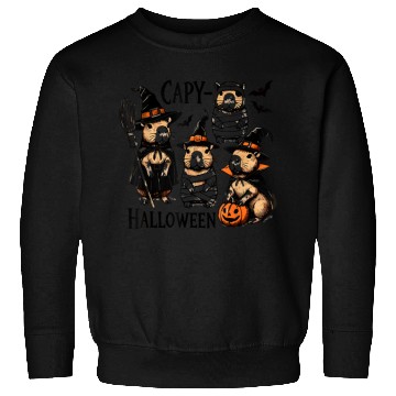 Discover Adorable Spooky Capybara Halloween Costume Sweatshirts
