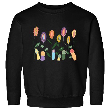 Discover Flower Meadow with Mushrooms. Body Positivity. Sweatshirts