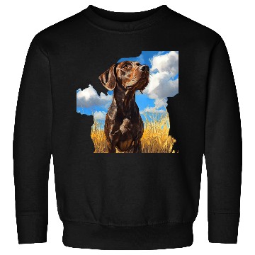 Discover German Shorthaired Pointer Watercolor Picture Sweatshirts