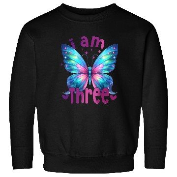 Discover 3rd Birthday Butterfly Third birthday girl 3 years Sweatshirts