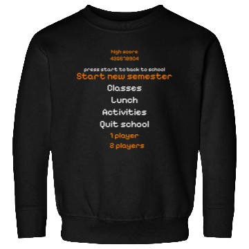 Discover back to school pixel retro video game Sweatshirts