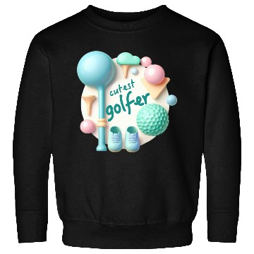 Discover Cutest Golfer - 3D pink bubbles Sweatshirts