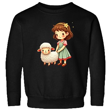 Discover Girl with Cute Lamb Sweatshirts