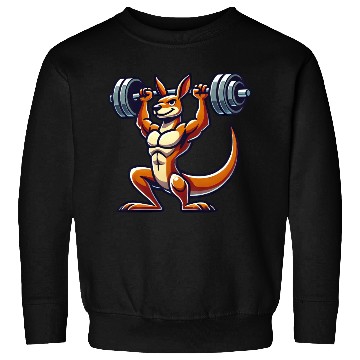 Discover Kangaroo barbell gym fitness workout training Sweatshirts