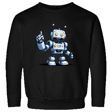 Discover A pixel art of a robot Sweatshirts