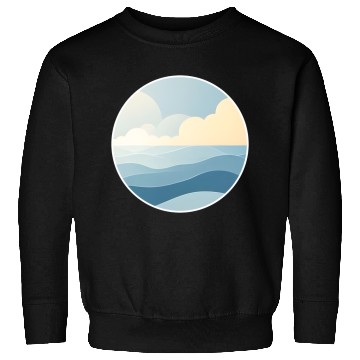 Discover The soft blue tones and waves Sweatshirts