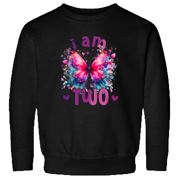 Discover 2nd Birthday Butterfly Second birthday girl 2 year Sweatshirts