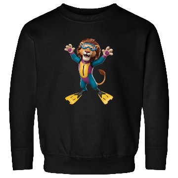 Discover Lion Diving Sweatshirts