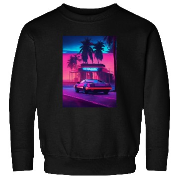 Discover Retro Synthwave Night Drive Sweatshirts