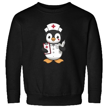 Discover Cute Nurse Penguin With Syringe Sweatshirts