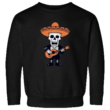 Discover Skeleton Mariachi Guitar Player Sweatshirts