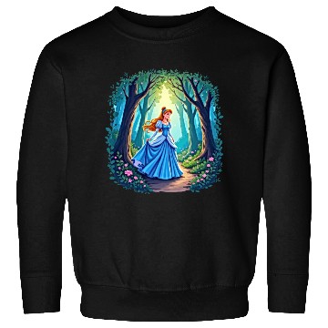 Discover Graceful girl walking in forest Sweatshirts