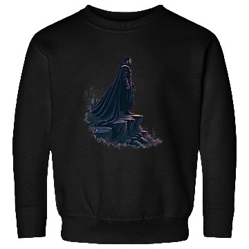 Discover Warrior Standing on Cliff at Sunset Sweatshirts