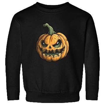 Discover Grinning Green Stem Jack-O-Lantern Sweatshirts