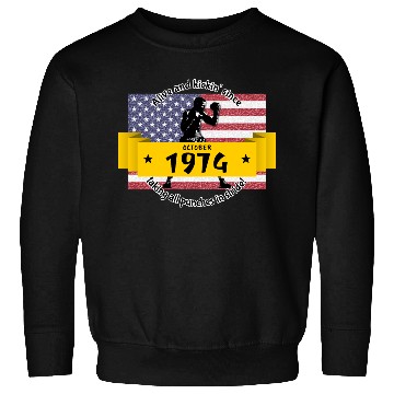 Discover 50th birthday Alive and kickin since 10/1974 Sweatshirts