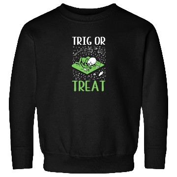 Discover Halloween Math Teacher Trig Or Treat Zombie Sweatshirts