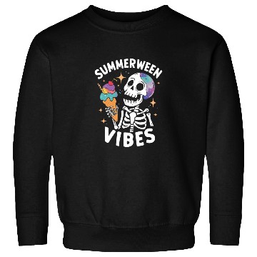 Discover Summerween Summer Halloween Funny Skeleton Sweatshirts