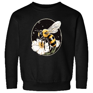 Discover Bumble Bee on a Flower in a Bubble Sweatshirts