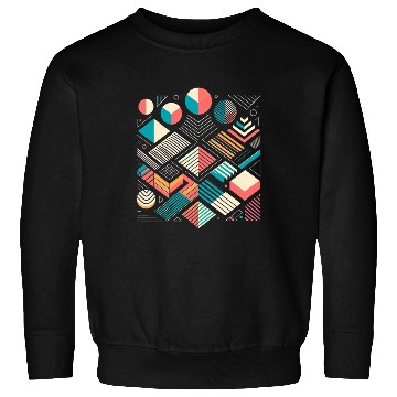Discover Retro Geometric Shapes 80s 90s Style 1 Sweatshirts