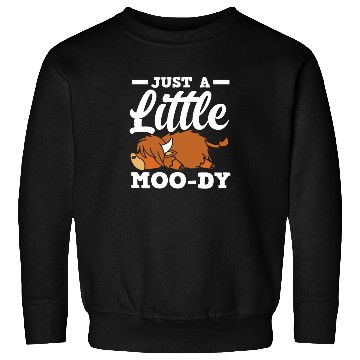 Discover Just A Little Moody Highland Cow Sweatshirts