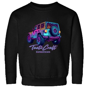 Discover Jeep rear view topographical Sweatshirts