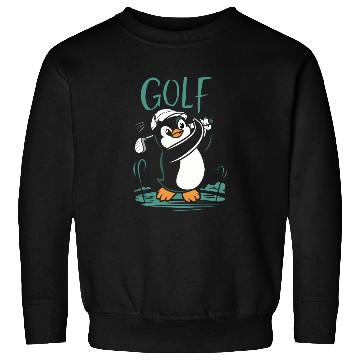 Discover Cute Penguin Golf Swing Fun Golfing Sweatshirts