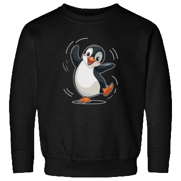 Discover Happy Dancing Penguin Cartoon Illustration Sweatshirts