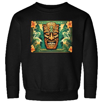 Discover Tiki Art Deco Mask Sweatshirts