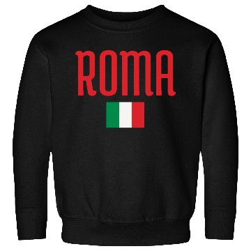 Discover Vibrant Rome Italy Flag Typography Design Sweatshirts