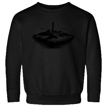 Discover Lonely Island With Lighthouse On The Coast Sweatshirts