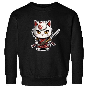 Discover ninja cat with a katana 2 Sweatshirts