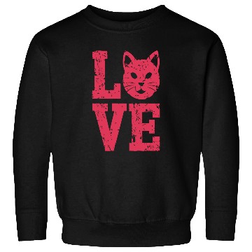 Discover Love funny cat face Sweatshirts