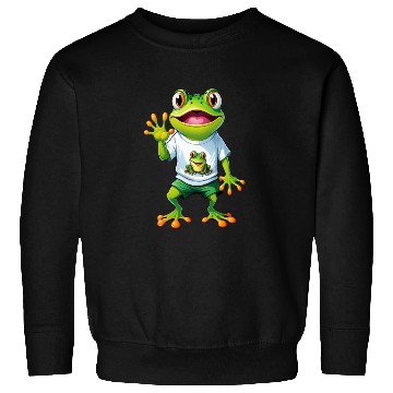 Discover Green Happy Frog Sweatshirts