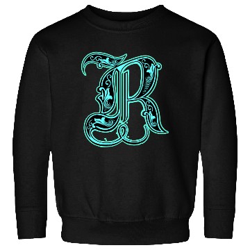 Discover Neon Ornate Letter R Design Sweatshirts