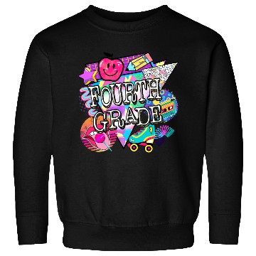 Discover 4th Grade 90s Back to School Grade School 90s Sweatshirts