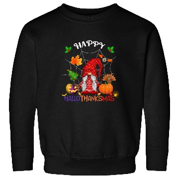 Discover Happy HalloThanksMas Gnome Sweatshirts