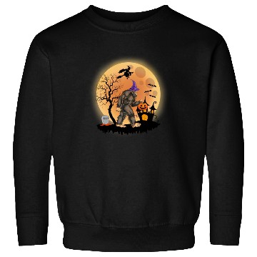 Discover Sasquatch Halloween Trick-or-Treat Pumpkin Sweatshirts
