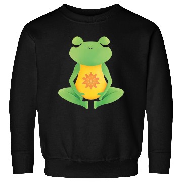 Discover Meditating frog yoga lotus Sweatshirts