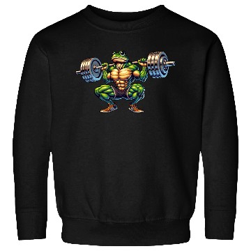Discover Frog Toad Fitness Barbell Gym Workout Training Sweatshirts