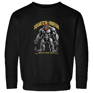 Discover Retro Bigfoot Design, Sasquatch Robot Graphic Sweatshirts